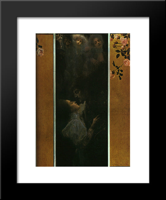 Love 20x24 Black Modern Wood Framed Art Print Poster by Klimt, Gustav