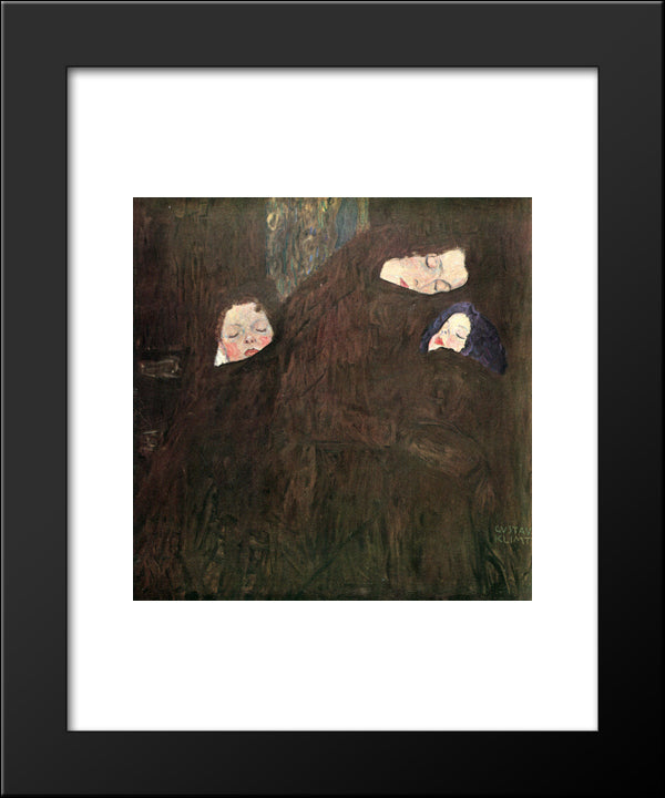 Mother With Children 20x24 Black Modern Wood Framed Art Print Poster by Klimt, Gustav