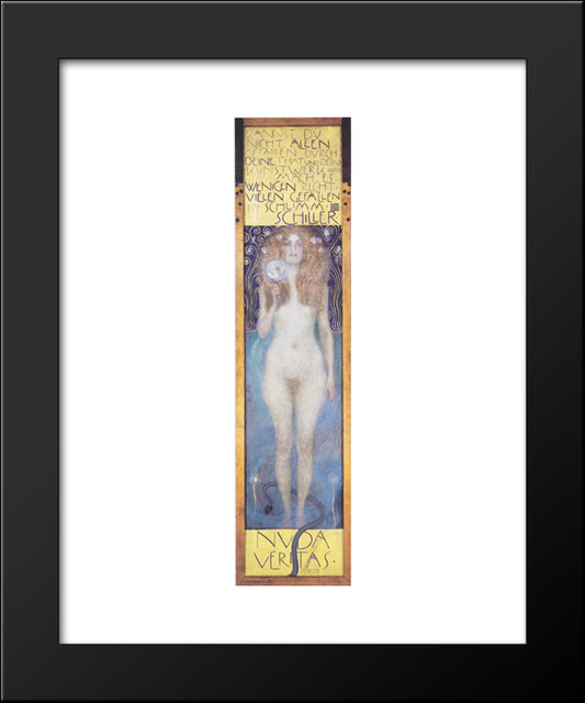 Nuda Veritas 20x24 Black Modern Wood Framed Art Print Poster by Klimt, Gustav