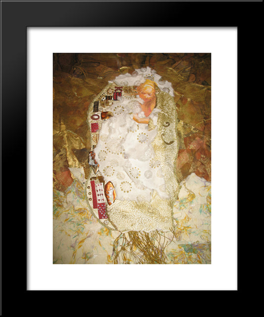 Ode To Klimt 20x24 Black Modern Wood Framed Art Print Poster by Klimt, Gustav