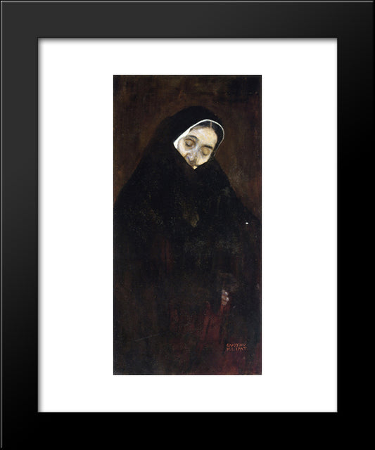 Old Woman 20x24 Black Modern Wood Framed Art Print Poster by Klimt, Gustav