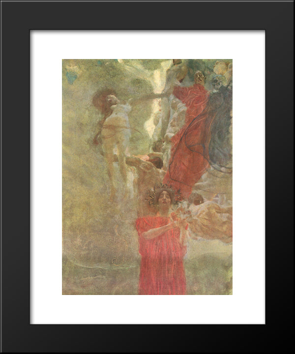 Painted Composition Design To Medicine 20x24 Black Modern Wood Framed Art Print Poster by Klimt, Gustav