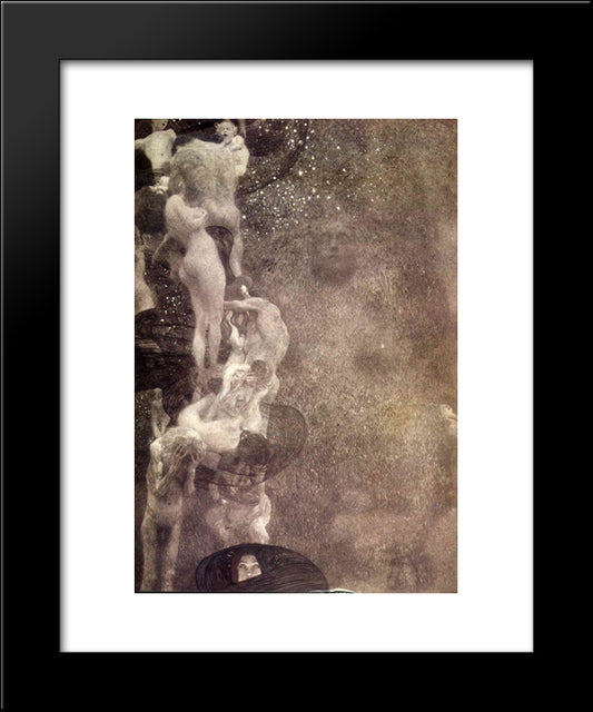 Philosophy (Final State) 20x24 Black Modern Wood Framed Art Print Poster by Klimt, Gustav