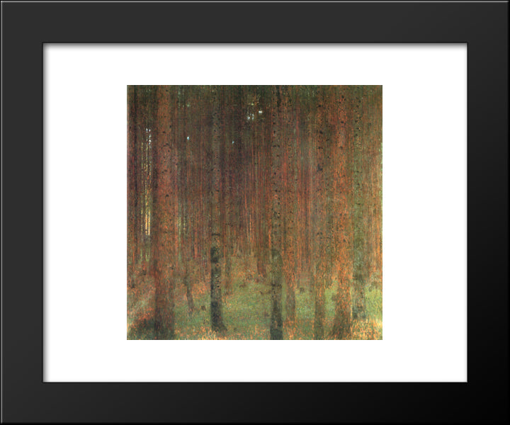 Pine Forest Ii 20x24 Black Modern Wood Framed Art Print Poster by Klimt, Gustav