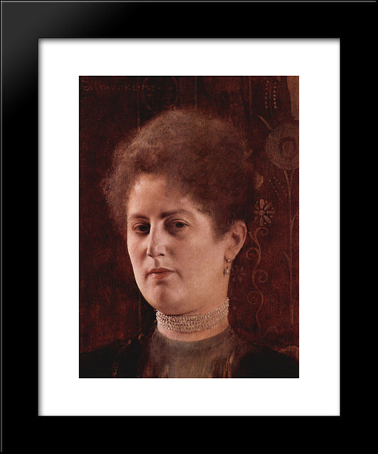 Portrait Of A Lady 20x24 Black Modern Wood Framed Art Print Poster by Klimt, Gustav