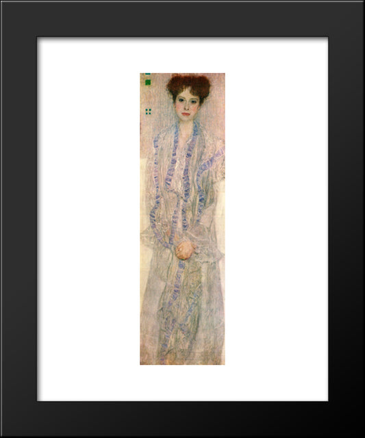 Portrait Of Gertha Felssovanyi 20x24 Black Modern Wood Framed Art Print Poster by Klimt, Gustav