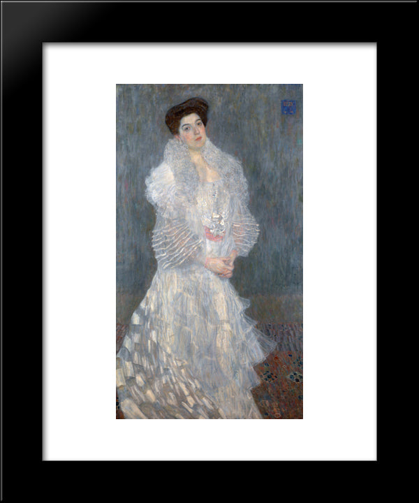 Portrait Of Hermine Gallia 20x24 Black Modern Wood Framed Art Print Poster by Klimt, Gustav