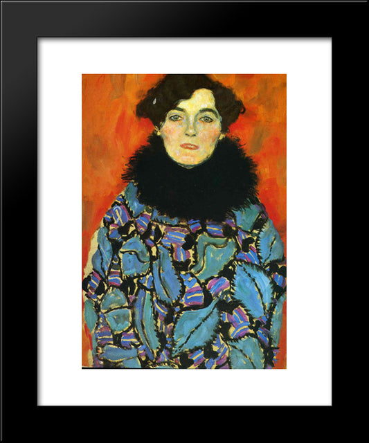 Portrait Of Johanna Staude 20x24 Black Modern Wood Framed Art Print Poster by Klimt, Gustav