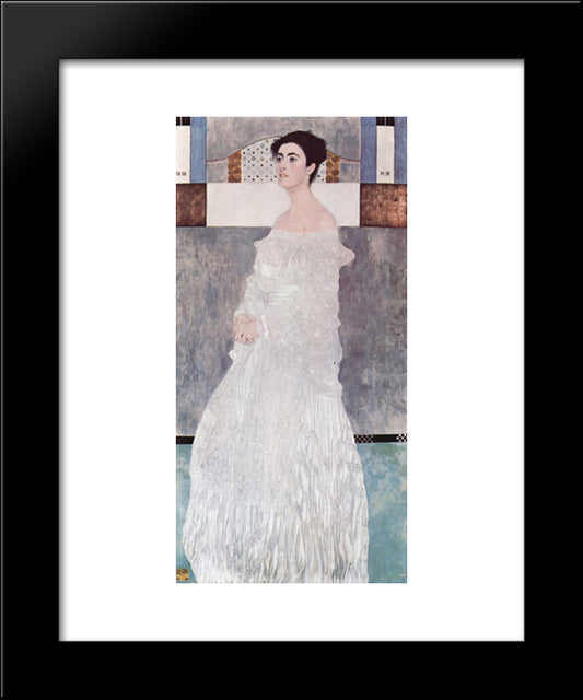 Portrait Of Margaret Stonborough-Wittgenstein 20x24 Black Modern Wood Framed Art Print Poster by Klimt, Gustav