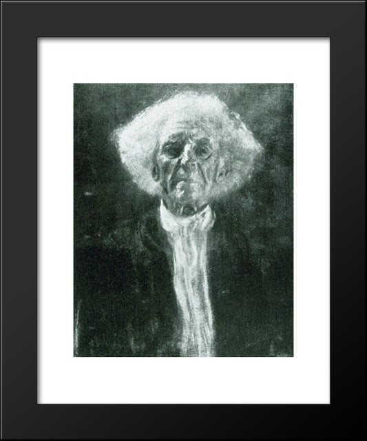 Study Of The Head Of A Blind Man 20x24 Black Modern Wood Framed Art Print Poster by Klimt, Gustav