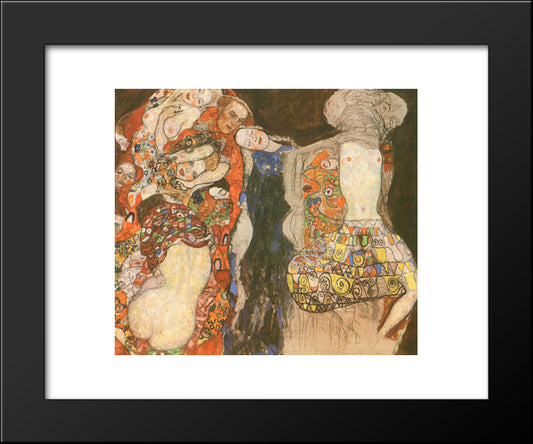 The Bride (Unfinished) 20x24 Black Modern Wood Framed Art Print Poster by Klimt, Gustav
