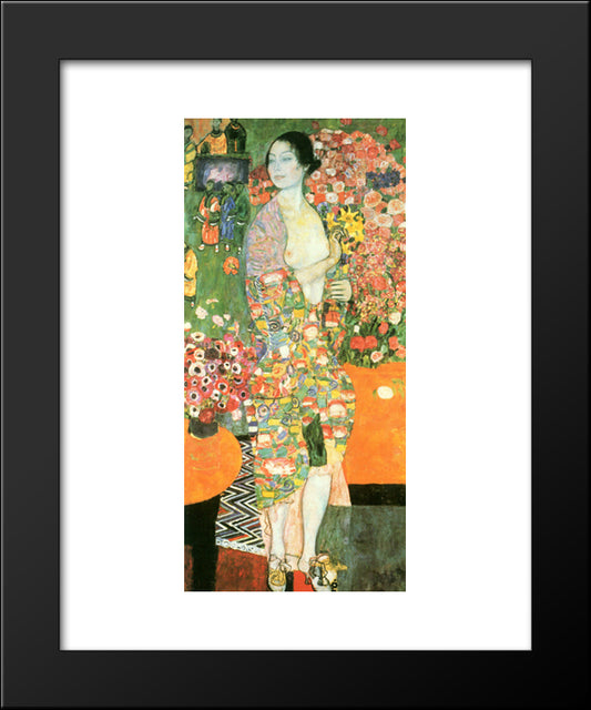 The Dancer 20x24 Black Modern Wood Framed Art Print Poster by Klimt, Gustav