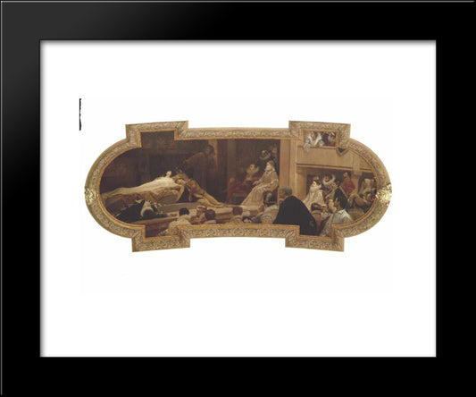 The Globe Theatre In London 20x24 Black Modern Wood Framed Art Print Poster by Klimt, Gustav