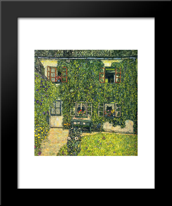 The House Of Guardaboschi 20x24 Black Modern Wood Framed Art Print Poster by Klimt, Gustav