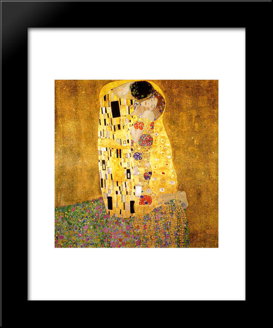 The Kiss 20x24 Black Modern Wood Framed Art Print Poster by Klimt, Gustav