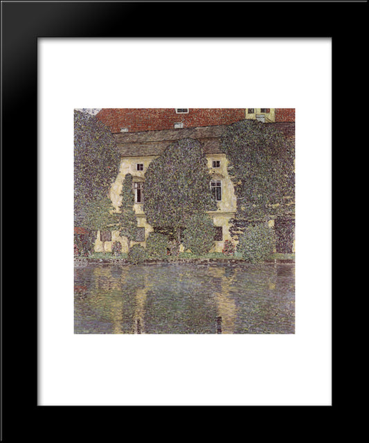 The Schloss Kammer On The Attersee, Iii 20x24 Black Modern Wood Framed Art Print Poster by Klimt, Gustav