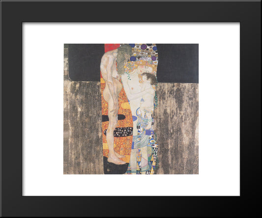 The Three Ages Of Woman 20x24 Black Modern Wood Framed Art Print Poster by Klimt, Gustav