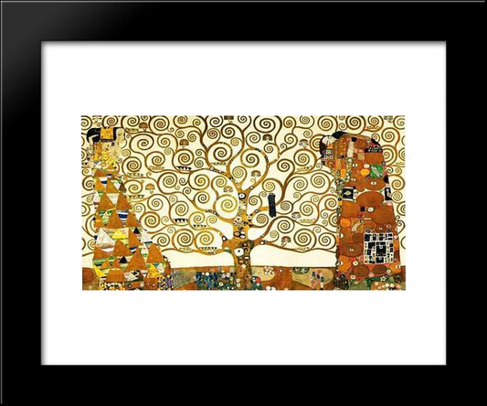The Tree Of Life, Stoclet Frieze 20x24 Black Modern Wood Framed Art Print Poster by Klimt, Gustav