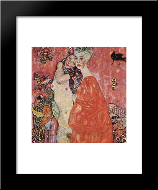 The Women Friends 20x24 Black Modern Wood Framed Art Print Poster by Klimt, Gustav