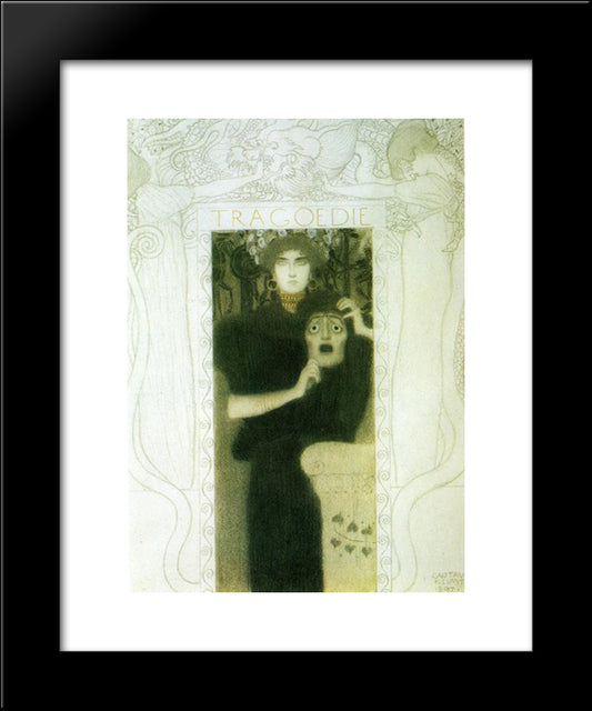Tragedy 20x24 Black Modern Wood Framed Art Print Poster by Klimt, Gustav