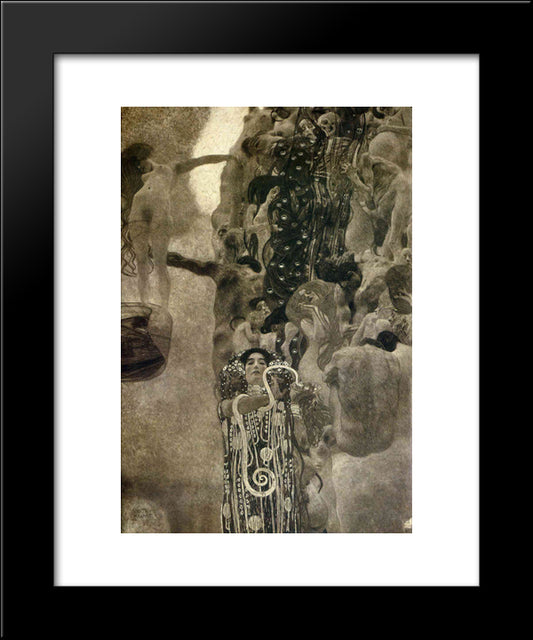 University Of Vienna Ceiling Paintings (Medicine), Final State 20x24 Black Modern Wood Framed Art Print Poster by Klimt, Gustav