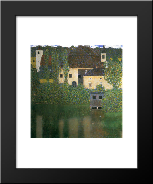 Water Castle 20x24 Black Modern Wood Framed Art Print Poster by Klimt, Gustav