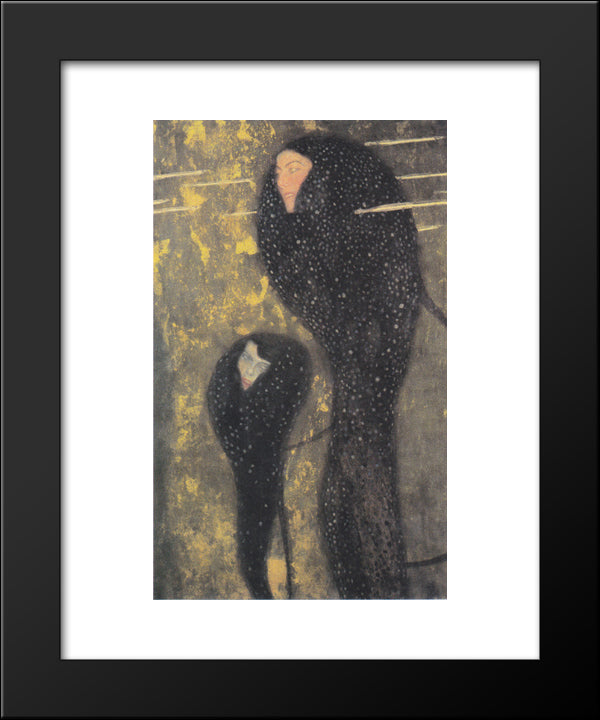 Water Nymphs (Silverfish) 20x24 Black Modern Wood Framed Art Print Poster by Klimt, Gustav