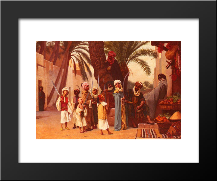 A Tale Of 1001 Nights 20x24 Black Modern Wood Framed Art Print Poster by Boulanger, Gustave