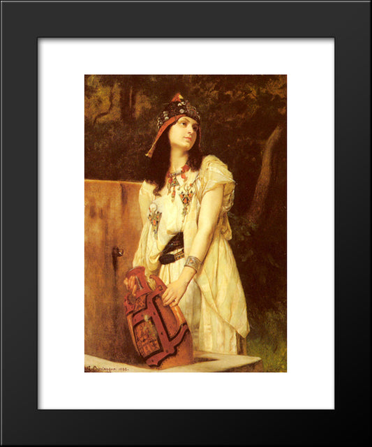 A Woman With An Urn 20x24 Black Modern Wood Framed Art Print Poster by Boulanger, Gustave
