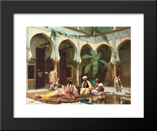 Le Harem Du Palais 20x24 Black Modern Wood Framed Art Print Poster by Boulanger, Gustave