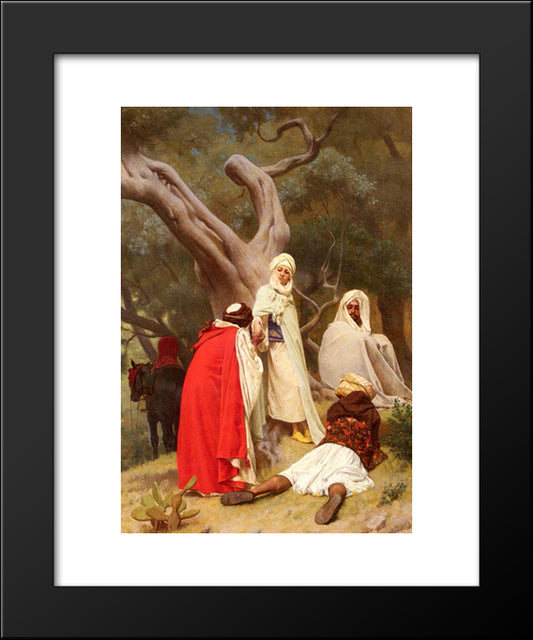 Reception Of An Emir 20x24 Black Modern Wood Framed Art Print Poster by Boulanger, Gustave