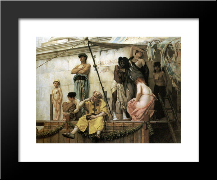 The Slave Market 20x24 Black Modern Wood Framed Art Print Poster by Boulanger, Gustave