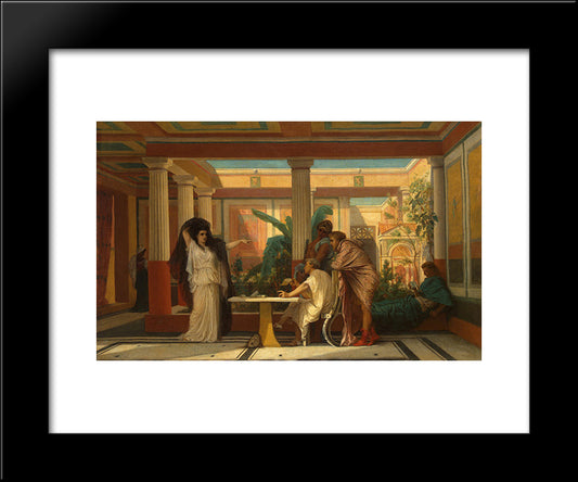 Theatrical Rehearsal In The House Of An Ancient Rome Poet 20x24 Black Modern Wood Framed Art Print Poster by Boulanger, Gustave