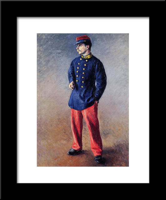 A Soldier 20x24 Black Modern Wood Framed Art Print Poster by Caillebotte, Gustave