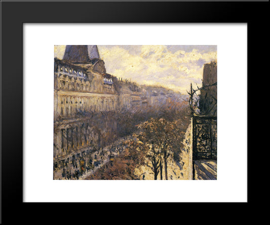 Boulevard Des Italiens 20x24 Black Modern Wood Framed Art Print Poster by Caillebotte, Gustave