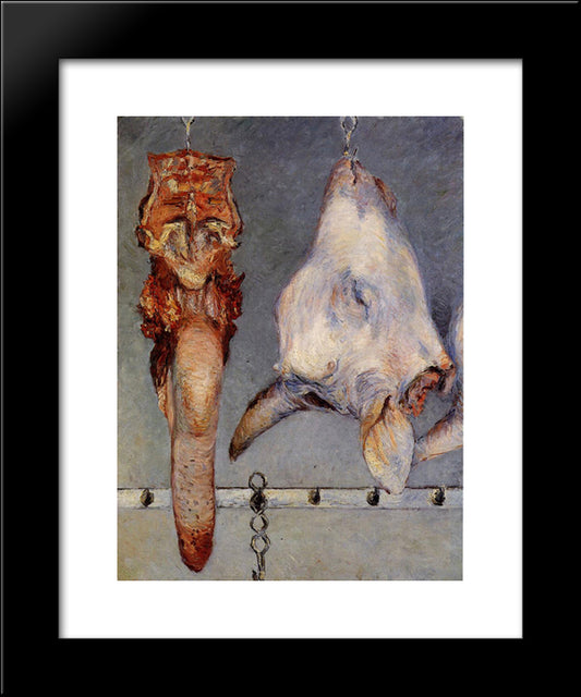 Calf, Head And Ox Tongue 20x24 Black Modern Wood Framed Art Print Poster by Caillebotte, Gustave