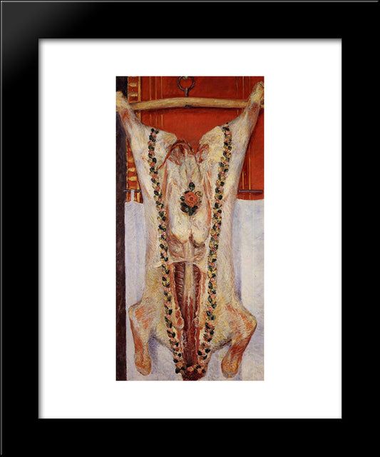 Calf In A Butcher Shop 20x24 Black Modern Wood Framed Art Print Poster by Caillebotte, Gustave