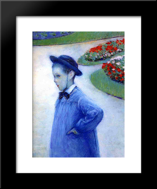 Camille Daurelle In The Park At Yerres 20x24 Black Modern Wood Framed Art Print Poster by Caillebotte, Gustave