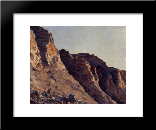 Cliff At Villers Sur Me 20x24 Black Modern Wood Framed Art Print Poster by Caillebotte, Gustave