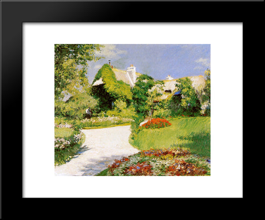 Farmer'S House In Trouville 20x24 Black Modern Wood Framed Art Print Poster by Caillebotte, Gustave