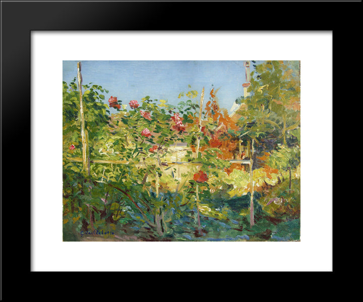 Garten In Trouville 20x24 Black Modern Wood Framed Art Print Poster by Caillebotte, Gustave