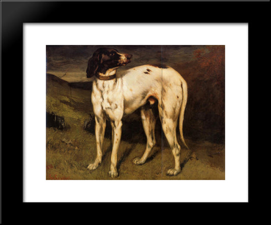 Dog From Ornans 20x24 Black Modern Wood Framed Art Print Poster by Courbet, Gustave