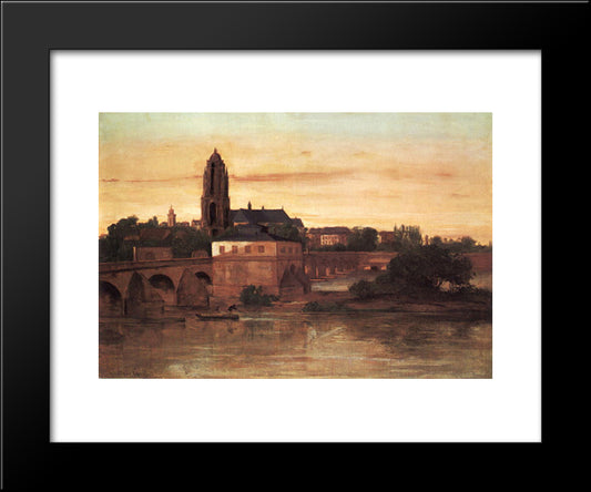 Frankfurt 20x24 Black Modern Wood Framed Art Print Poster by Courbet, Gustave
