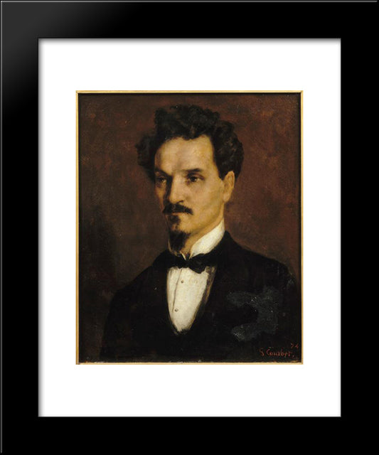 Henri Rochefort 20x24 Black Modern Wood Framed Art Print Poster by Courbet, Gustave