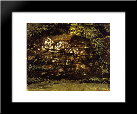 In The Woods 20x24 Black Modern Wood Framed Art Print Poster by Courbet, Gustave