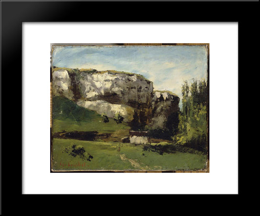 Landscape Of Franche Comte 20x24 Black Modern Wood Framed Art Print Poster by Courbet, Gustave