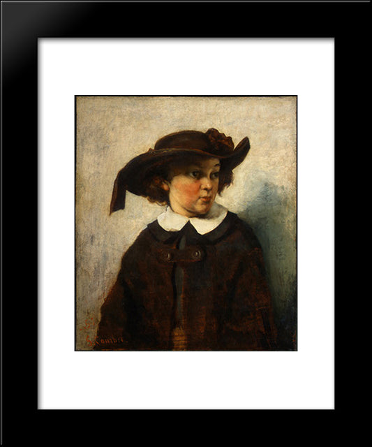 Portrait Of A Young Girl 20x24 Black Modern Wood Framed Art Print Poster by Courbet, Gustave