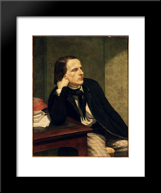 Portrait Of Paul Ansout 20x24 Black Modern Wood Framed Art Print Poster by Courbet, Gustave