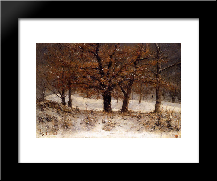 View Of The Parc De Crete Over Clarens 20x24 Black Modern Wood Framed Art Print Poster by Courbet, Gustave