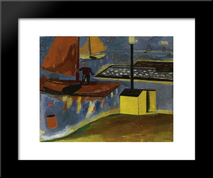 De Haven 20x24 Black Modern Wood Framed Art Print Poster by Smet, Gustave de